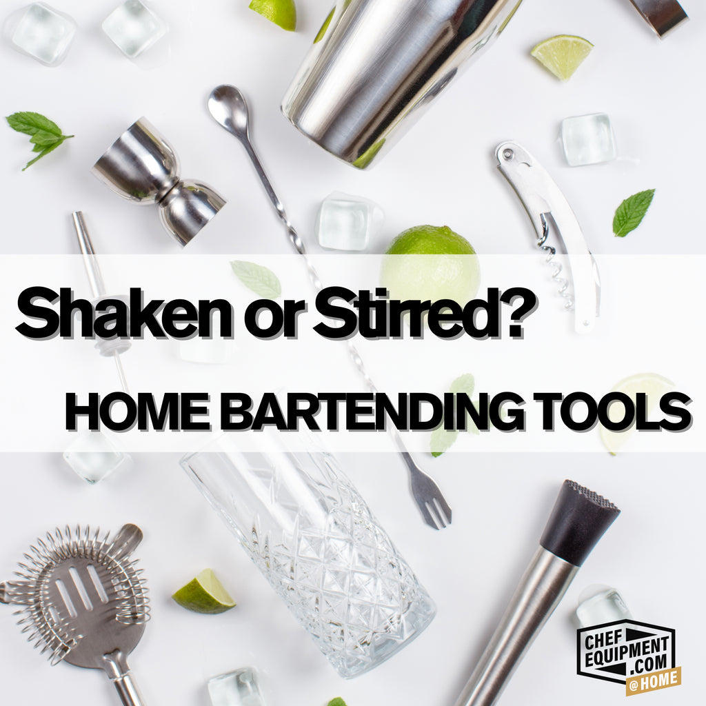 Secoué ou agité ? Outils de barman à domicile