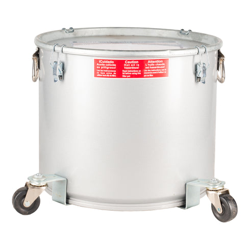 Miroil Filter Pot with Mobility Base, 35 lb Oil Capacity