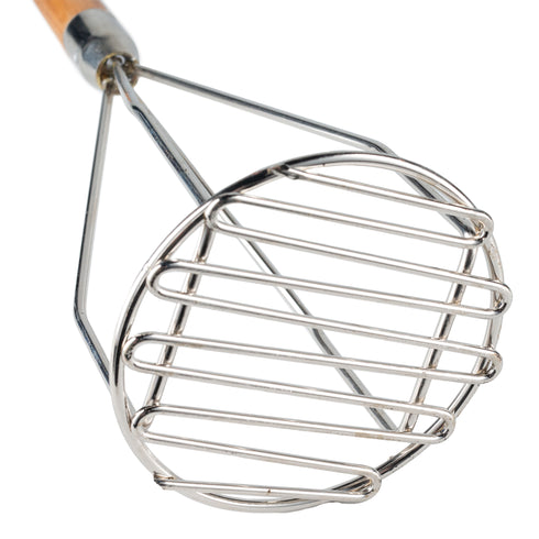 Browne | Presse-purée rond, acier inoxydable, manche en bois