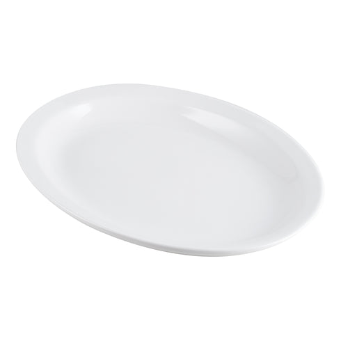 Browne | Plateau ovale Palm, 9,75 po, blanc (paquet de 24)