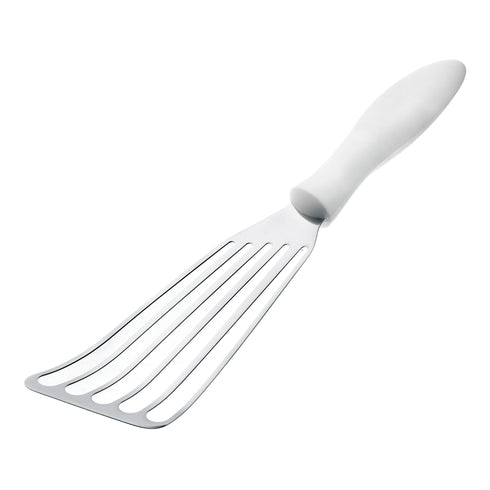 Browne | Spatule à poisson à rainure, lame de 3" x 7", manche blanc