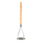 Browne Round Potato Masher, Stainless Steel, Wood Handle