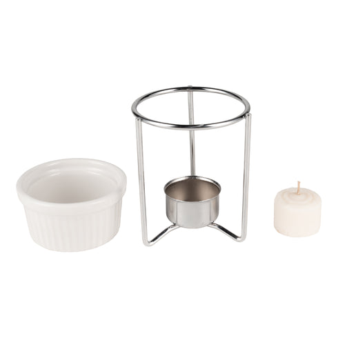 Browne Butter Warmer Set, Chrome/Ceramic