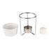Browne Butter Warmer Set, Chrome/Ceramic