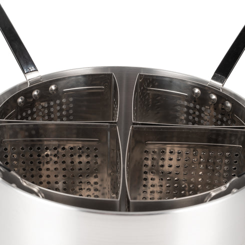 Browne | Ensemble de cuiseur à pâtes Thermalloy avec 4 insertions, 20 pintes, aluminium