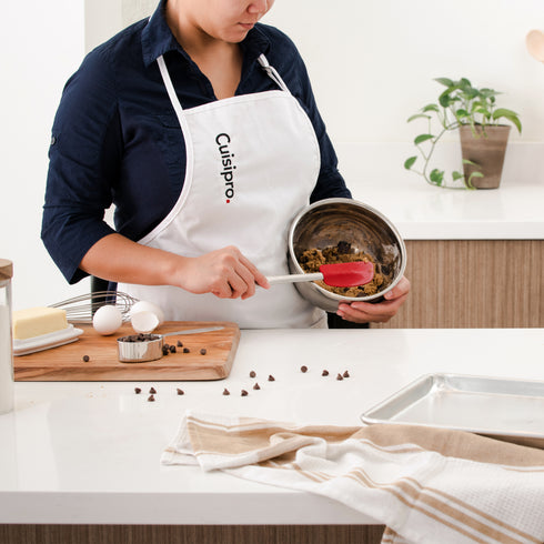 Cuisipro | Spatule en silicone, 11,75", Acier inoxydable/Rouge