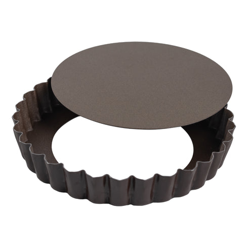 Gobel | Moule à quiche antiadhésif avec fond amovible, 4,8" x 0,75", acier enduit