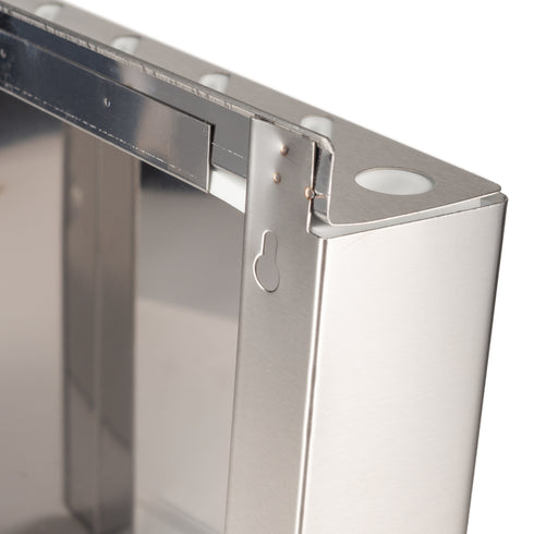 Browne Knife Storage Rack, 12" x 12" x 2.5", Stainless Steel