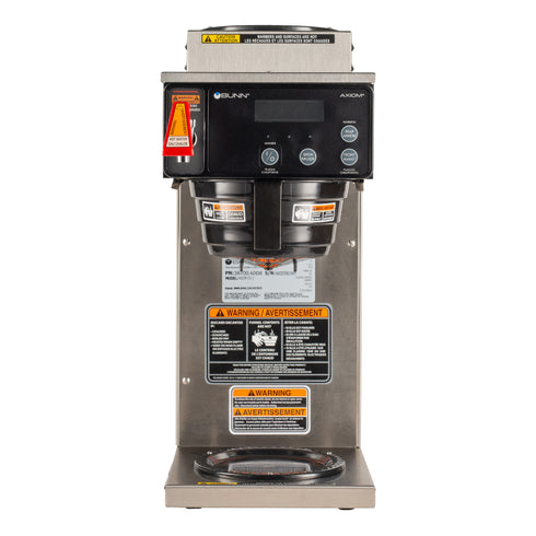 BUNN 38700.6008 AXIOM-DV-3 Coffee Brewer with Faucet, 3 Warmers, 12 Cups, Dual Voltage