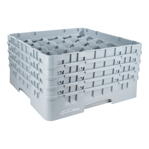 SignatureWares Glass Rack, 25 Compartment, Grey