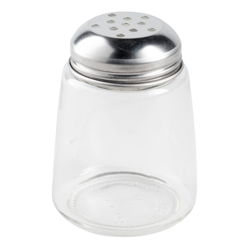 American Metalcraft Cheese / Spice Shaker, 8 oz, Glass/Stainless Steel
