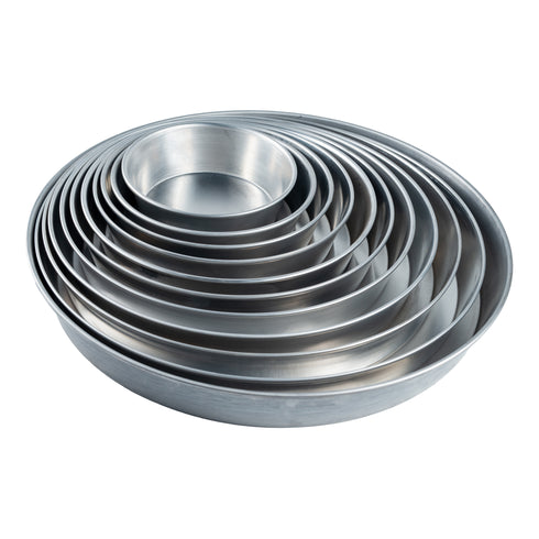 Artisanat métallique américain | Plat à pizza conique, 2" de profondeur, Aluminium