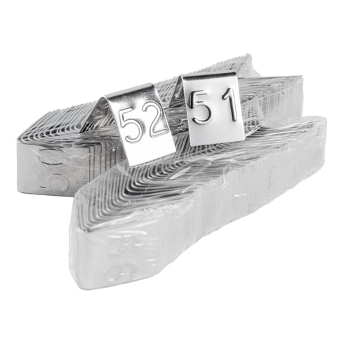 Artisanat métallique américain | Mini tentes numérotées, 1-100, carré de 1 po (paquet de 100)