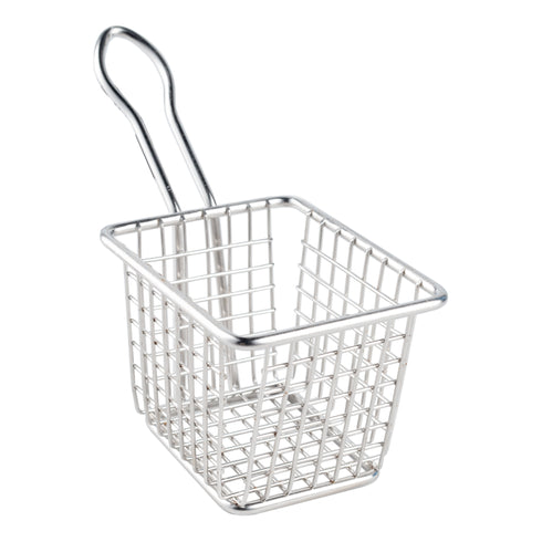 American Metalcraft Mini Fry Basket, Rectangle, 4" x 3" x 3", Stainless Steel