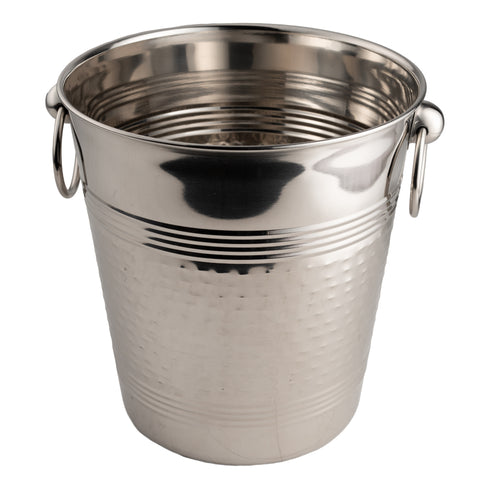 American Metalcraft Wine Bucket, Hammered Finish Stainless Steel