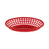 G.E.T. Oval Basket, 9.5" x 6" x 2", Red Plastic (36-pack)