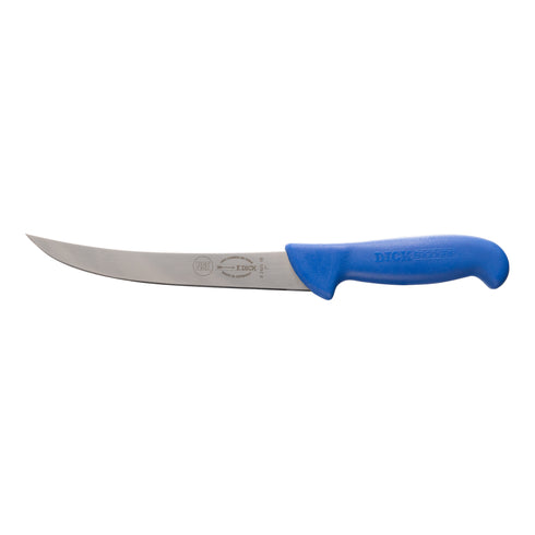 F. Dick ErgoGrip Curved Butcher Knife, 7", Blue