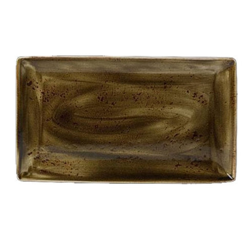 Steelite Craft Rectangle Tray, 12.5" x 7.5", Brown (6-pack), FINAL SALE