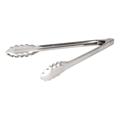 Edlund 44 Series Heavy Duty Scallop Grip Tongs, Stainless Steel