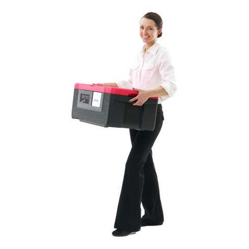 Métro | Mightylite Porte-plateau isolé à chargement par le haut, 3 poêles, rouge/noir