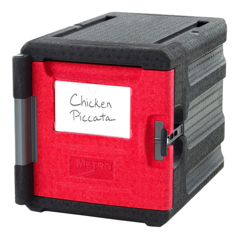 Métro | Mightylite Porte-plateau isolé à chargement frontal, 4 poêles, rouge/noir