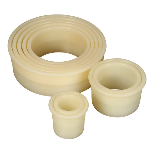 Mercer Round Plain Cutters, 9 Piece Set, Nylon