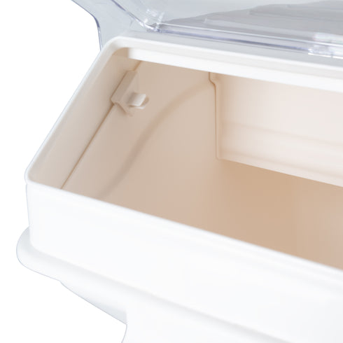 Winco | Bac à ingrédients pour étagère, 150 tasses, blanc