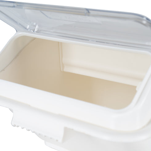 Winco | Bac à ingrédients pour étagère, 40 tasses, blanc