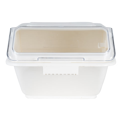 Winco | Bac à ingrédients pour étagère, 40 tasses, blanc