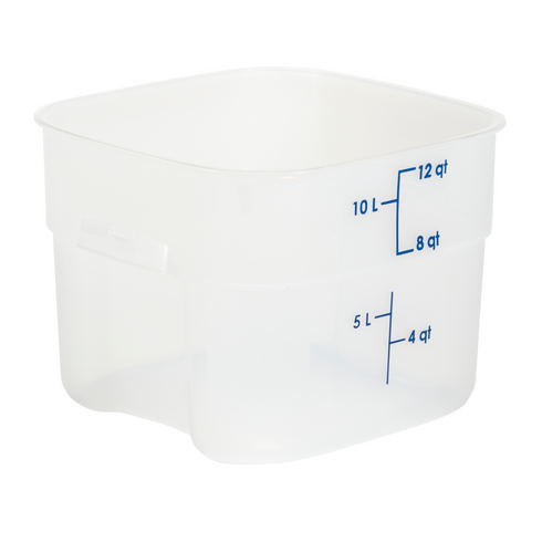 Cambro CamSquares FreshPro Storage Container, 12 qt, Translucent