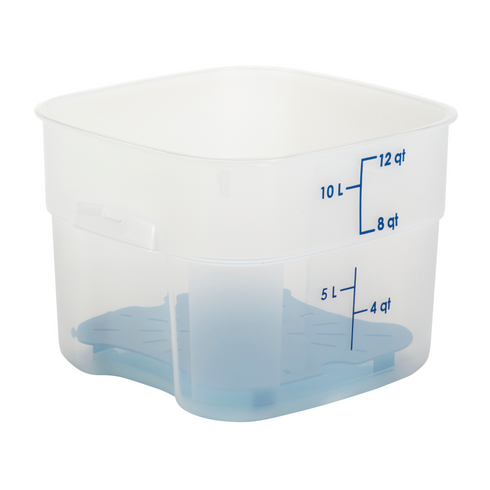 Cambro CamSquares FreshPro Storage Container, 12 qt, Translucent