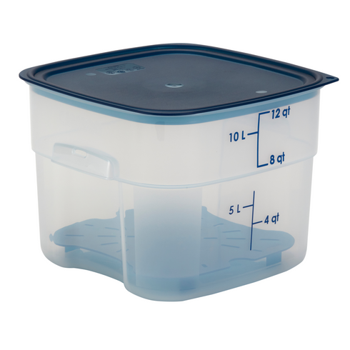 Cambro CamSquares FreshPro Storage Container, 12 qt, Translucent