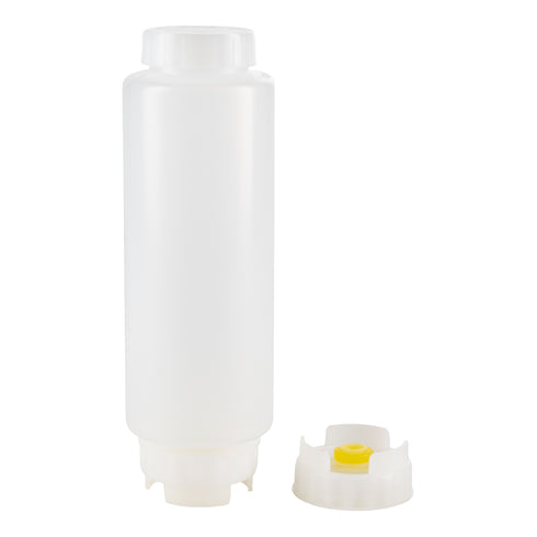 FIFO | Bouteille souple FIFO, 20 oz, bouchon de distribution à valve moyenne/jaune