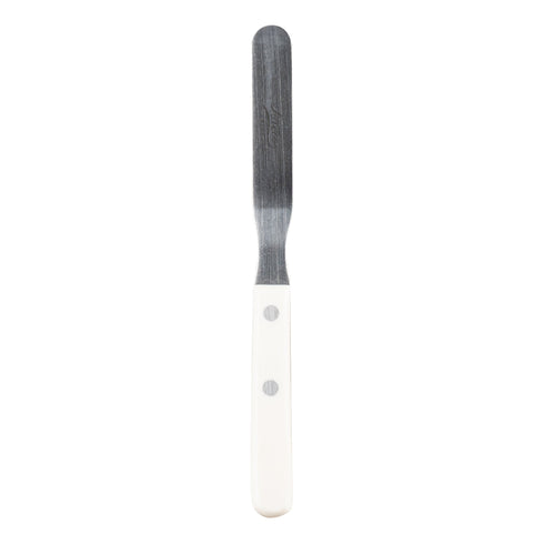 Ateco | Spatule coudée, manche POM blanc