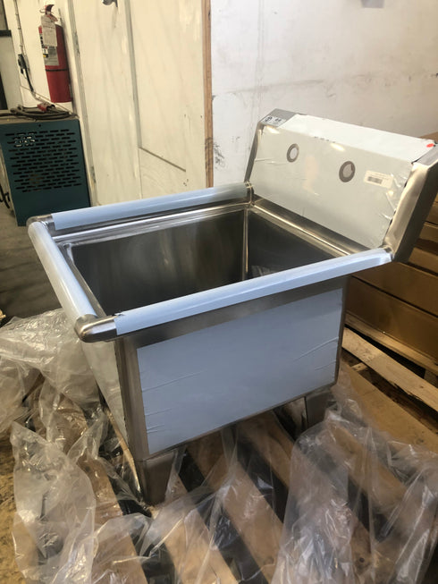 Tarrison TA-CDS118-KIT-SPEC Single Compartment Corner Drain Sink, 21" x 18" x 13" Bowl Size, Stainless Steel, SCRATCH & DENT FINAL SALE