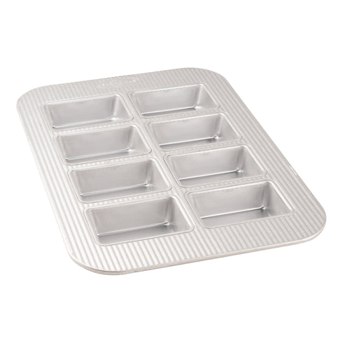 Chicago Metallic Mini Loaf Pan, 8 Loaves, Glazed Aluminized Steel