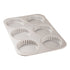 Chicago Metallic Fluted Tart Pan, 6 Moulds, Glazed Aluminized Steel