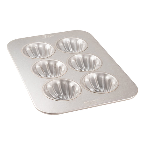 Chicago Metallic Mini Swirl Cake Pan, 6 Cups, Glazed Aluminized Steel, FINAL SALE