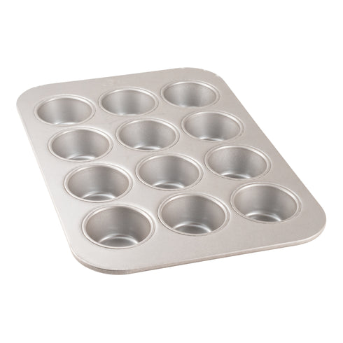 Chicago Metallic Muffin / Cupcake Pan, Standard, 12 Cups x 3.8 Oz, Glazed Aluminized Steel