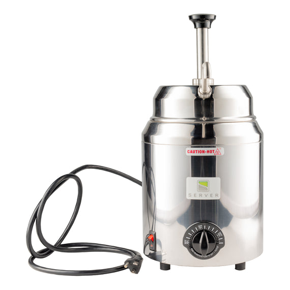 Server Topping Warmer with Pump, 3 qt, Stainless Steel, 120V