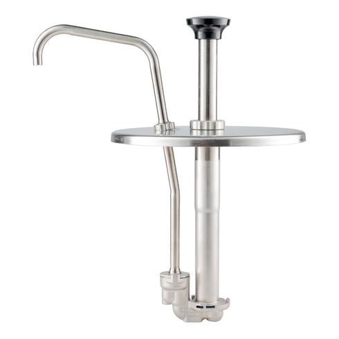 Server Condiment Pump for Round Inserts, Stainless Steel