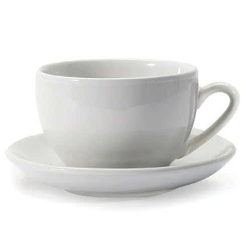 Danesco Jumbo Cup & Saucer Set, 18 oz, White