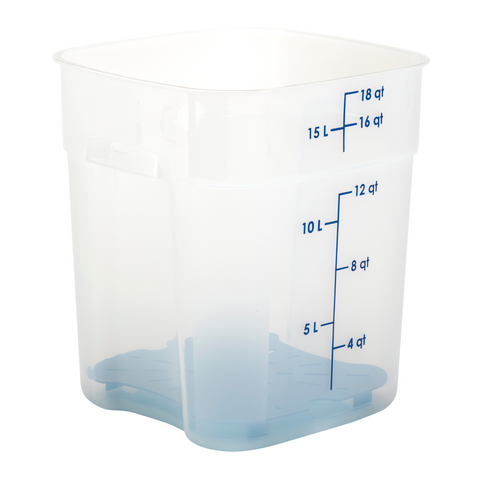 Cambro CamSquares FreshPro Storage Container, 18 qt, Translucent