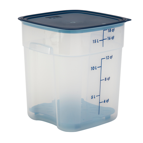 Cambro CamSquares FreshPro Storage Container, 18 qt, Translucent