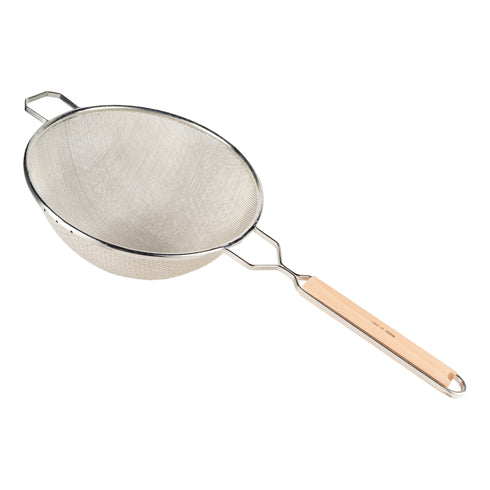 Vollrath Double Fine Mesh Strainer, Wood Handle, FINAL SALE
