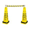 Rubbermaid Multilingual Floor Barricade System, English/French/Spanish, 36", Yellow, FINAL SALE