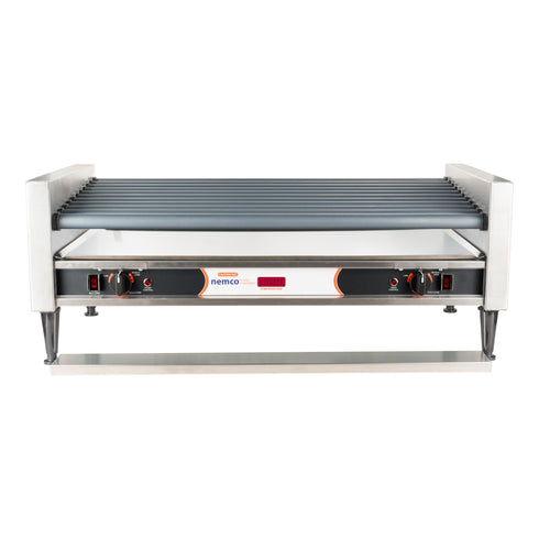 Nemco 8050SX-SLT-RC Slanted Roller Grill, Digital Display, GripsIt, 50 Hot Dogs, 120V