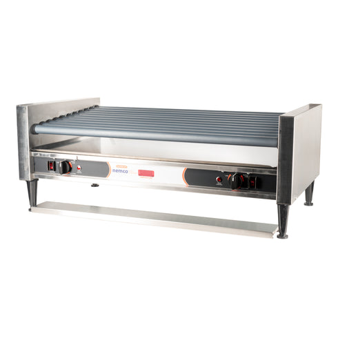 Nemco 8050SX-SLT-RC Slanted Roller Grill, Digital Display, GripsIt, 50 Hot Dogs, 120V