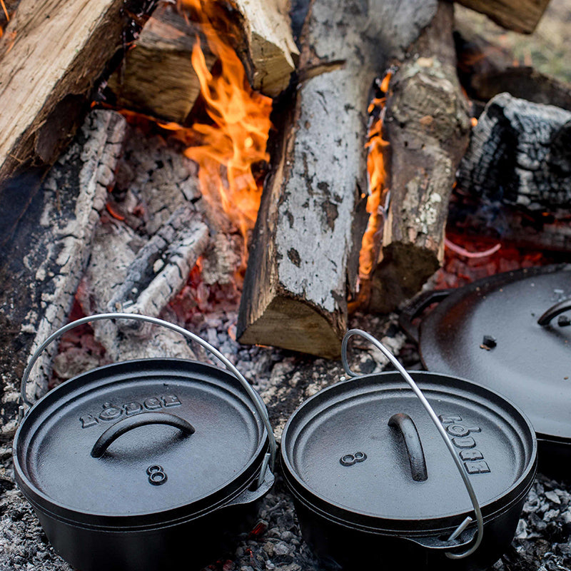 Cocotte Lodge Camp Four En Fonte - 6 Qt - Noir - Occasion (à Nettoyer)
