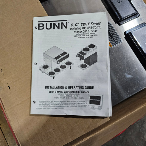 BUNN 23400.6047 CWTF-TWIN-TC Thermal Carafe Coffee Brewer with Faucet, SCRATCH & DENT FINAL SALE